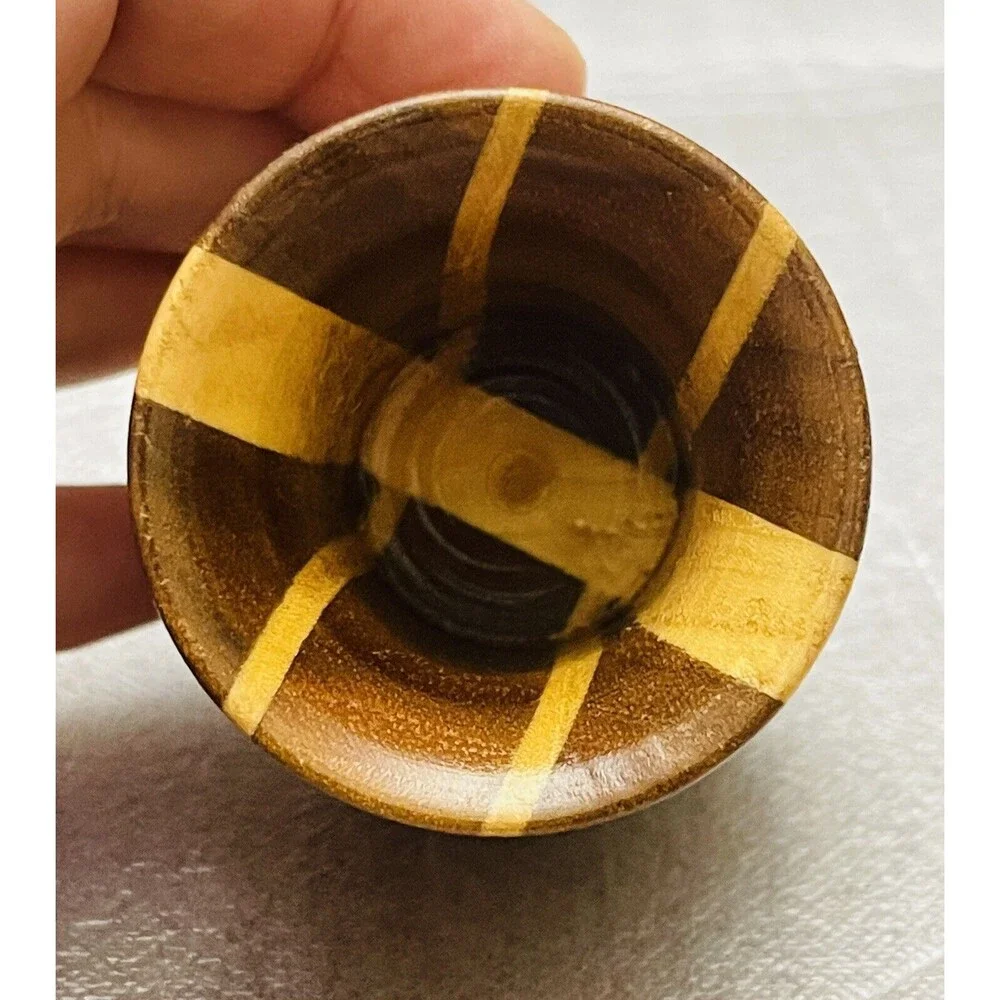 Purely Appalachia Wooden Vase Two Wood Tone Handcrafted 2.25” Authentic Heritage